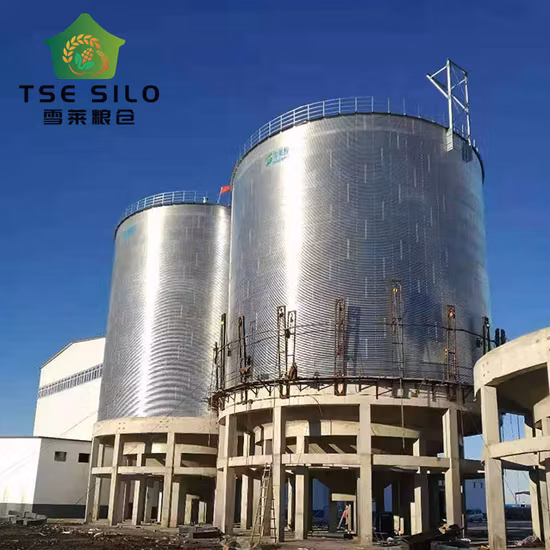 Silo à fond plat à grains avec chaud