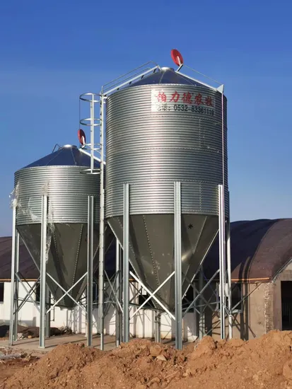 Silo de bac d'alimentation en plaque d'acier galvanisé à chaud pour le poulet